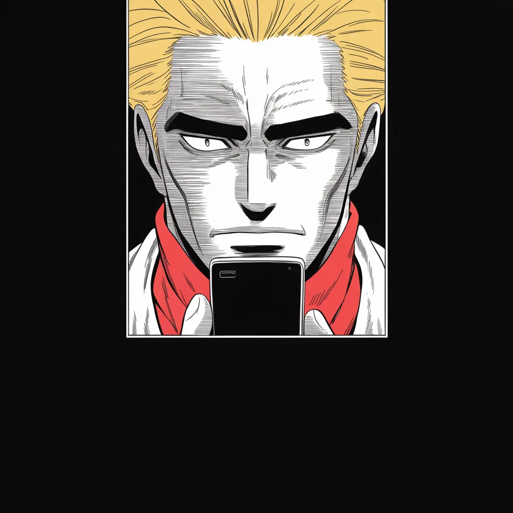 Manga panel 4 of 5, Week 109 “The Emails”: Back in the dark with the phone, Donarudo turns the son's scandal into the enemy's ledger: her deleted thousands against his one meeting.