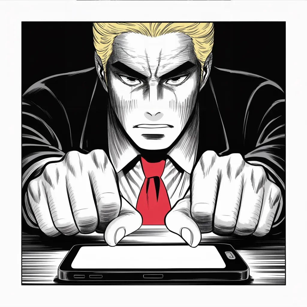 Manga panel 3 of 5, Week 116 “High Water”: Between the flood briefings the phone comes out, and a quarter century of talking to the hermit kingdom is declared over in one line.