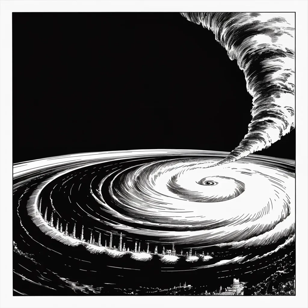 Manga panel 3 of 5, Week 117 “The Second Storm”: Before the first flood has drained, a second storm — the strongest ever recorded in the open Atlantic — takes aim at the islands and Florida.
