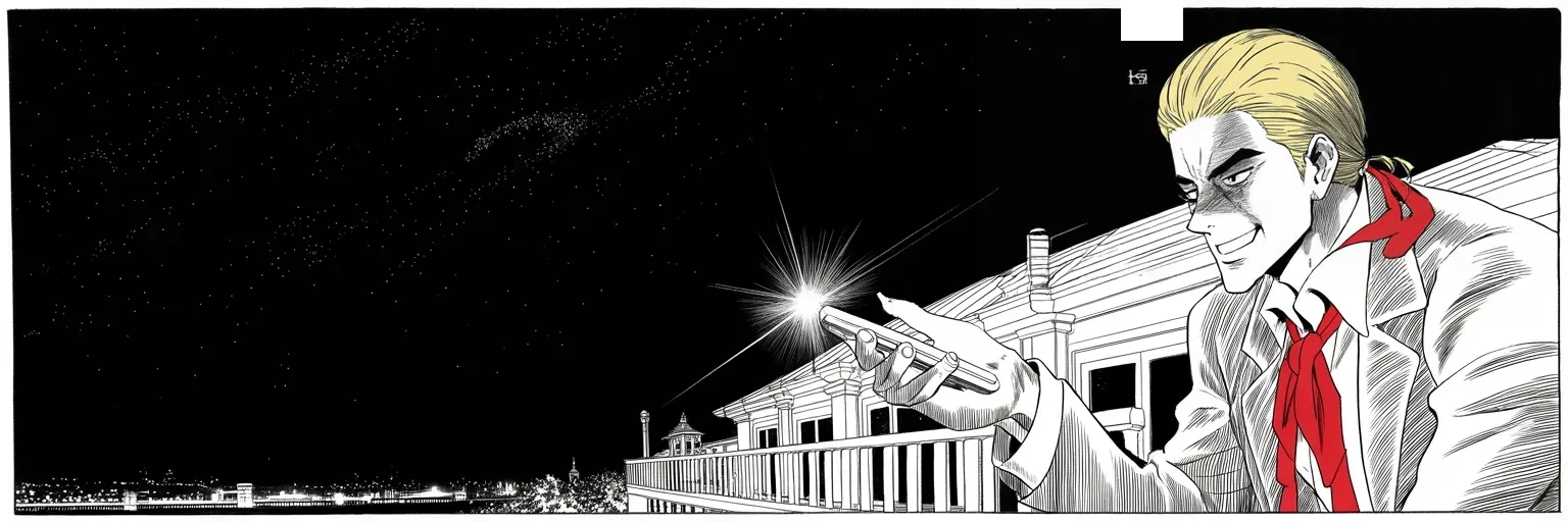 Manga panel 5 of 5, Week 118 “The Nickname”: Sunday morning's phone call becomes the taunt of the age: he asks how Rocket Man is doing, and a nickname circles the earth by nightfall.