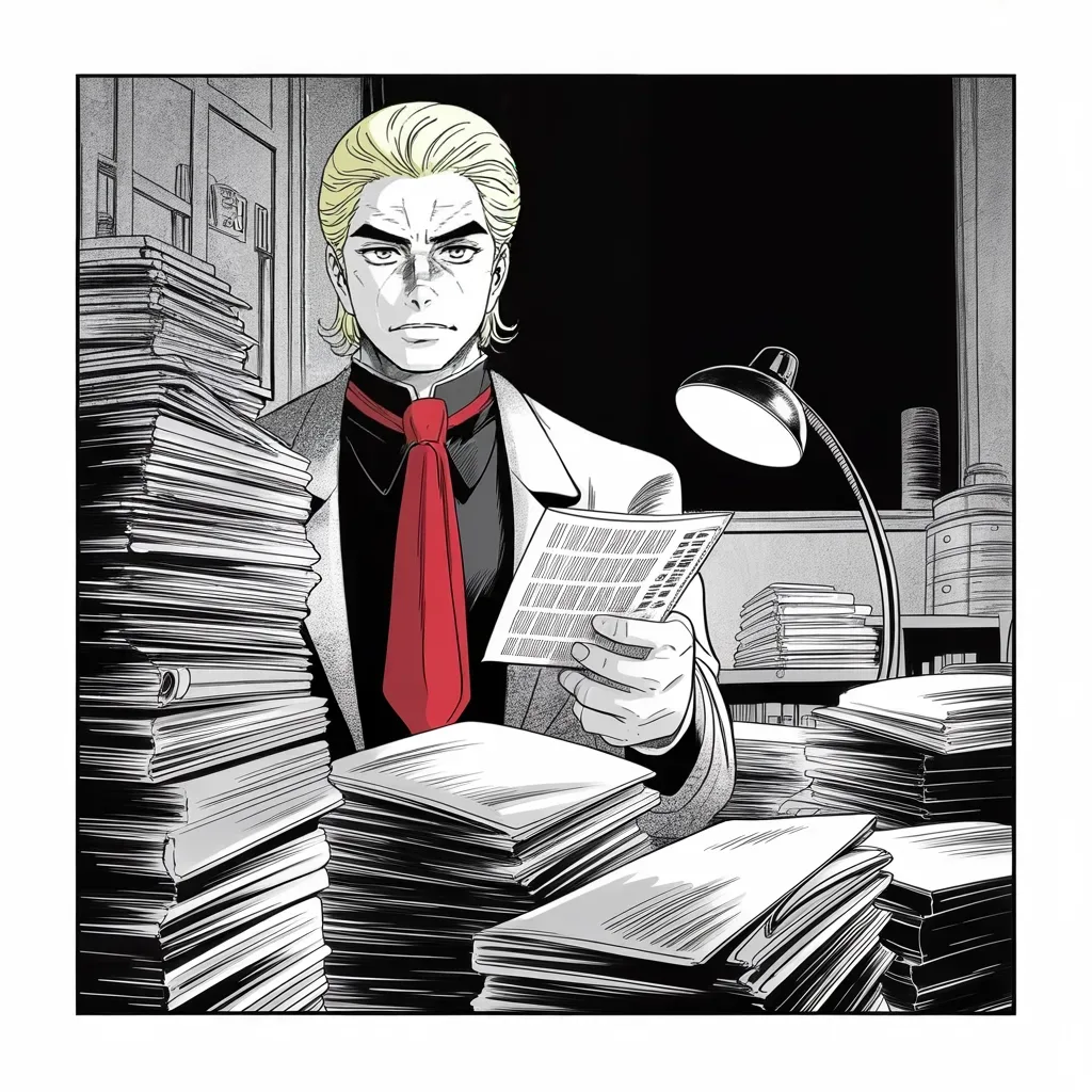 Manga panel 3 of 5, Week 131 “A Win Is a Win”: Ninety percent of the coverage is negative, he reads, and so the feed remains his only sword: the one way to get the truth out.