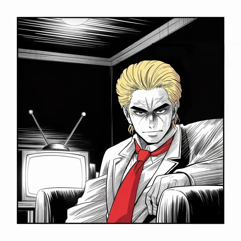 Manga panel 4 of 5, Week 144 “The Purge”: But the counsel's team gnaws at him — thirteen hardened partisans, he counts, and not one of his own — and still, he insists, no collusion.