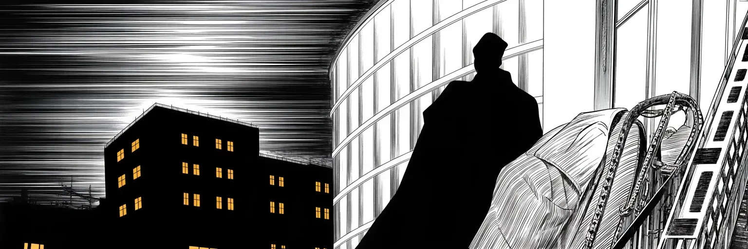 Manga panel 5 of 5, Week 144 “The Purge”: A committee declares him cleared — no evidence of collusion — and he seizes the words like a shield. But the special counsel answers to no committee.