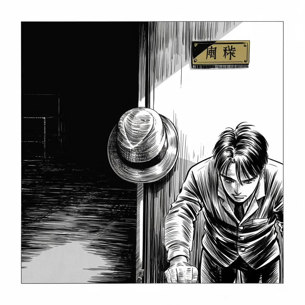 Manga panel 2 of 5, Week 145 “The War Cabinet”: The announcement is dated with strange precision — effective the ninth — as the outgoing general is thanked and eased out the door.