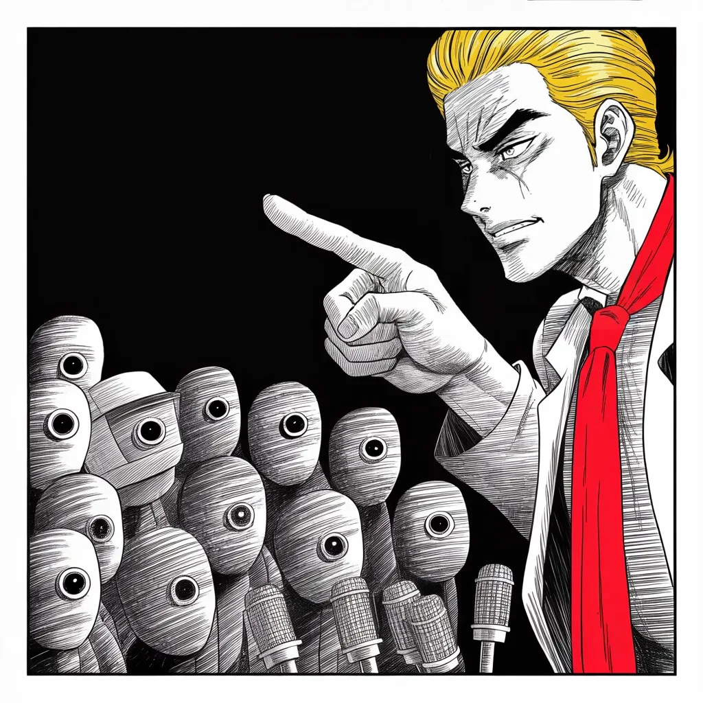 Manga panel 2 of 5, Week 148 “The Fixer”: He turns on the fired lawman he blames for it all — a proven leaker and liar, he says, who should be prosecuted.
