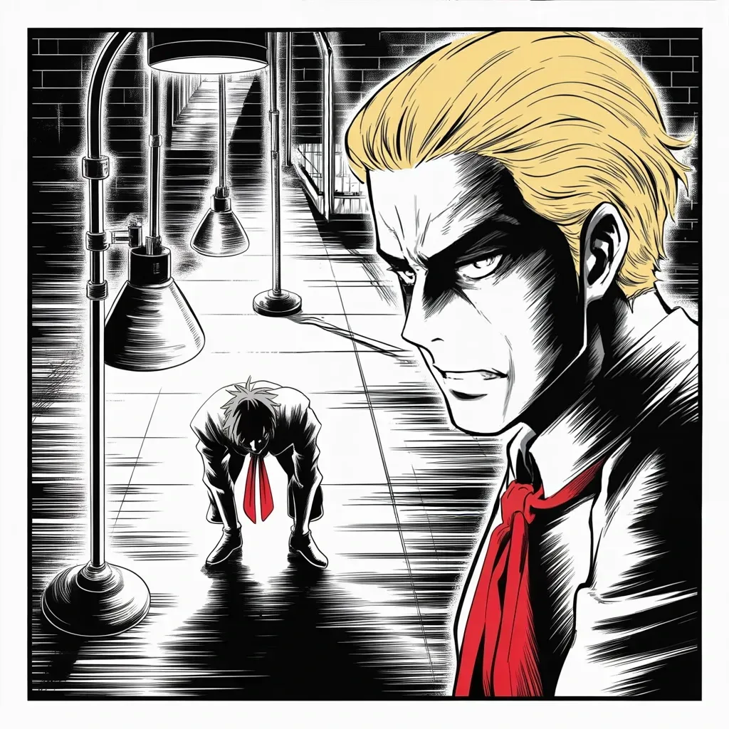 Manga panel 3 of 5, Week 149 “The Fixer”: He rages at the double standard: a loyal general's life destroyed while the leaker he despises sells a book and grows rich.