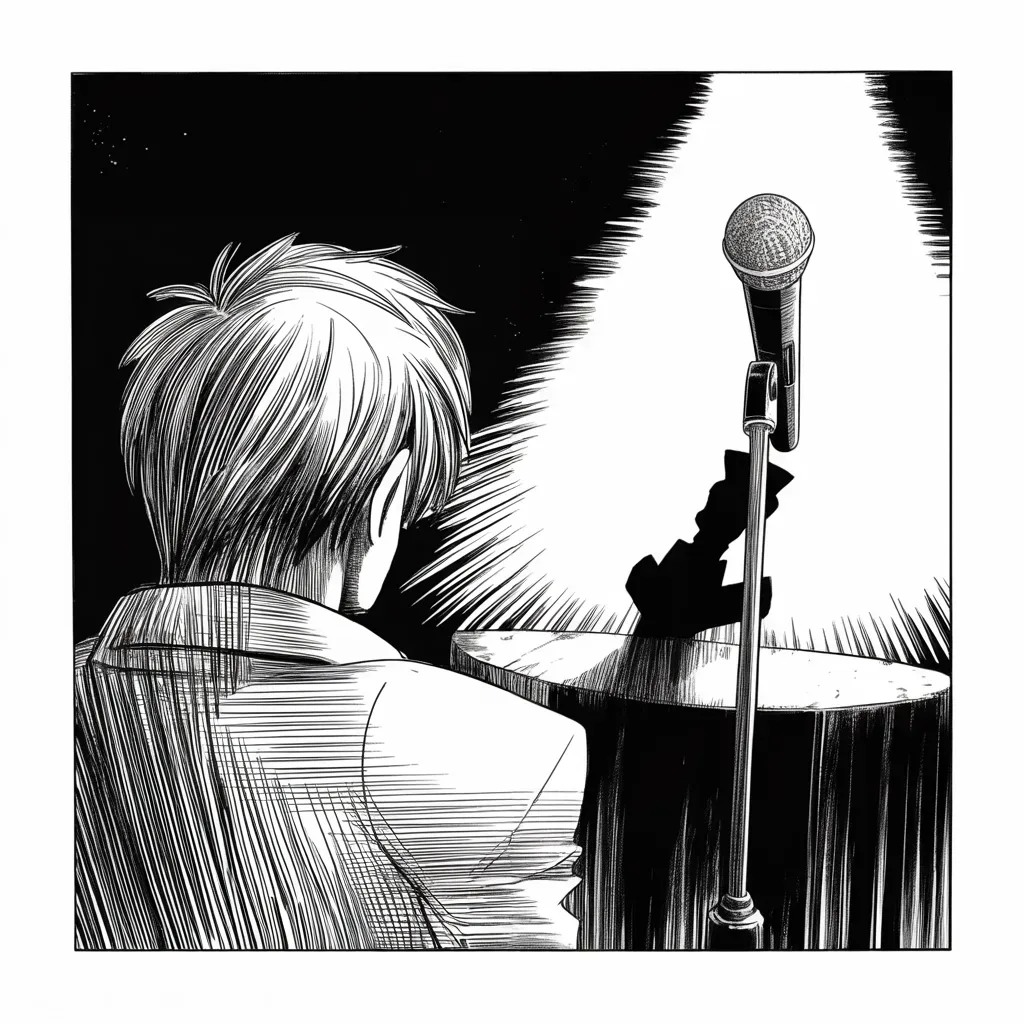 Manga panel 2 of 5, Week 150 “The Fixer”: He praises the artist for a service to a community he means to win — big things, he says, eyes opening for the first time in decades.