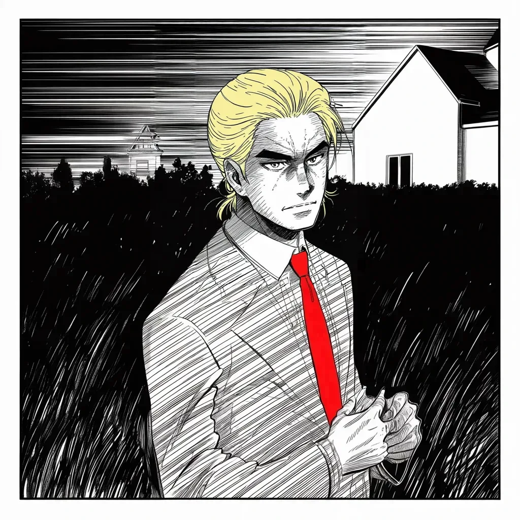 Manga panel 2 of 5, Week 154 “The Fixer”: He turns the charge on the departed king: why, he asks, did the man before him do nothing about the meddling he was warned of?