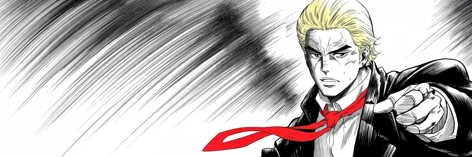 Manga panel 5 of 5, Week 154 “The Fixer”: The strategy is set for the whole volume: turn the case around, make the hunters the accused. Spygate is his sword now.
