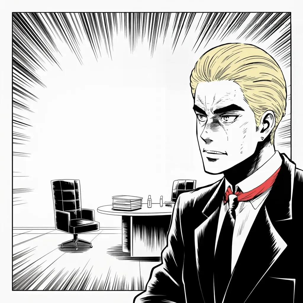 Manga panel 2 of 5, Week 155 “The Fixer”: A surprising guest at the castle: a meeting on prison reform and sentencing, cause carried in from another kingdom of fame.