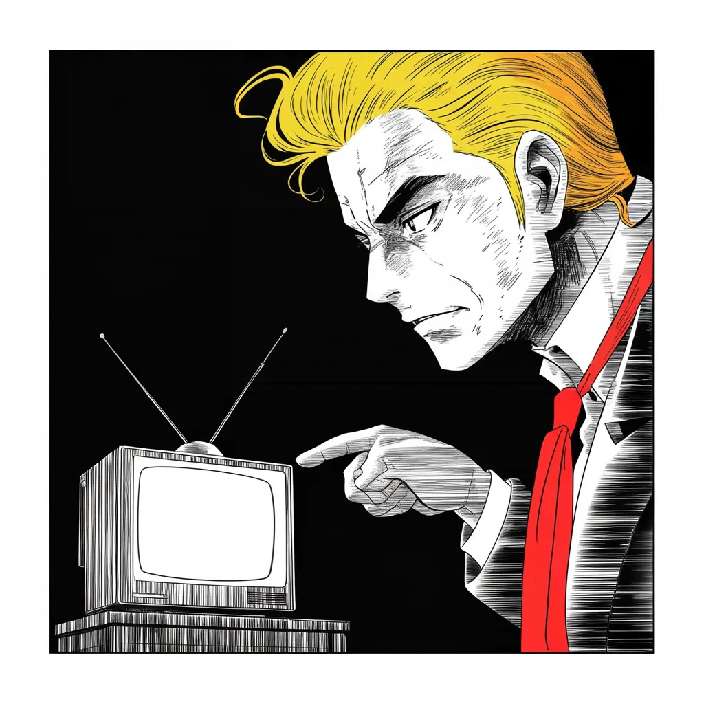 Manga panel 4 of 5, Week 164 “Helsinki”: He pauses the war for a swipe at a television host and a basketball star — a lighter shot fired between the heavy blows.