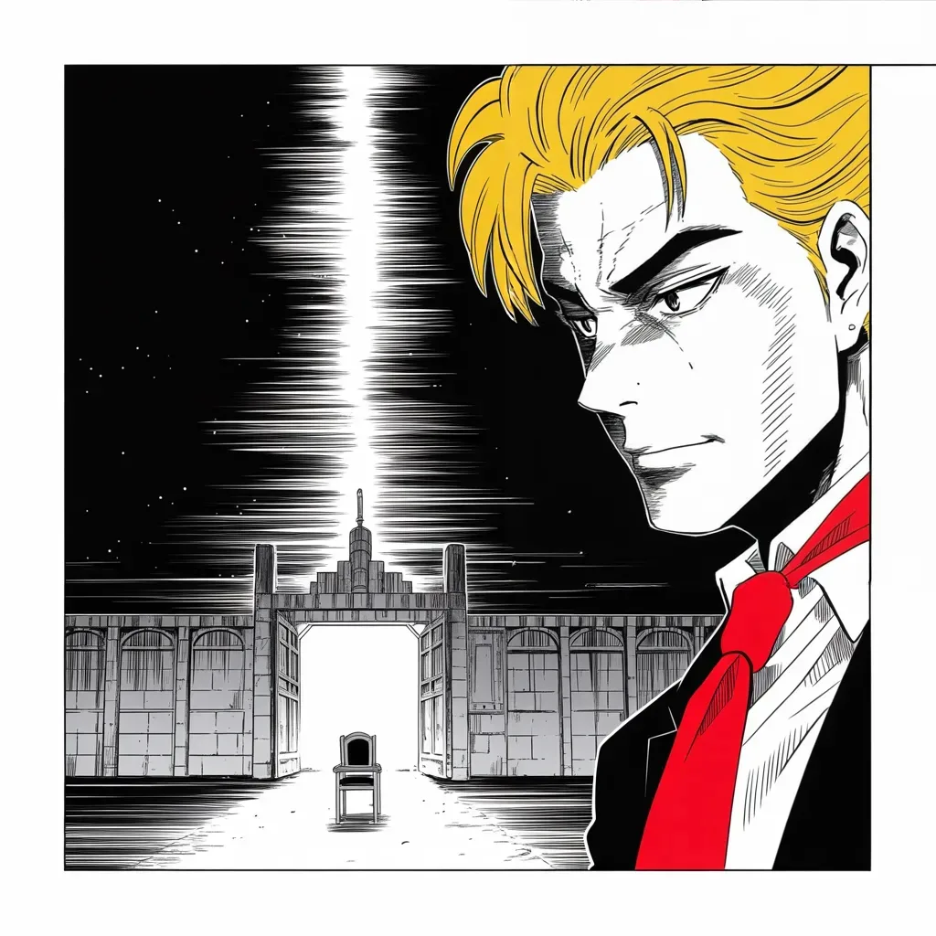 Manga panel 3 of 5, Week 174 “Anonymous”: A darker matter shadows the desert kingdom: a citizen has vanished, and he reports the king's denial while promising to find the answer.
