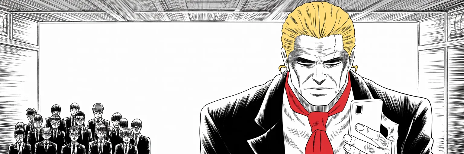 Manga panel 5 of 5, Week 176 “Anonymous”: But even in grief the old war returns. Within days he is back to the fight, blaming the anger in the country on what he calls dishonest reporting.