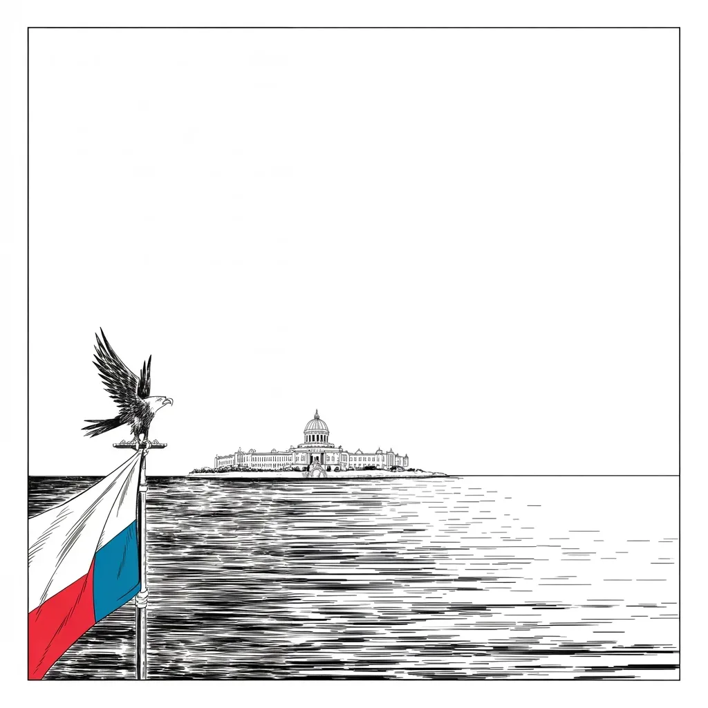 Manga panel 3 of 5, Week 179 “The Shutdown”: Across the ocean a foreign ruler talks of raising his own army against America — and the king answers with a taunt of his own.