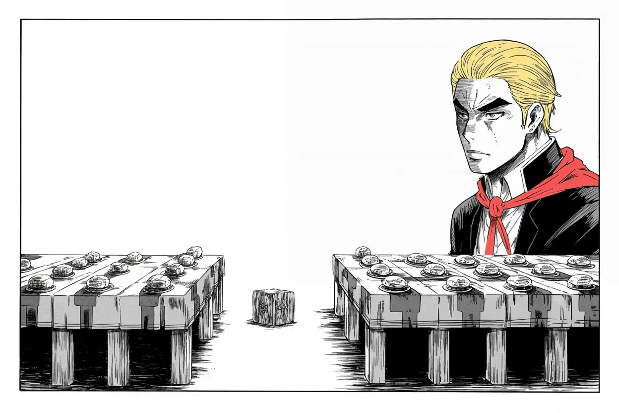 Manga panel 2 of 4, Week 180 “The Shutdown”: He calls both houses to come together at last and fund the Wall, framing forty years of talk against one moment for action — now.