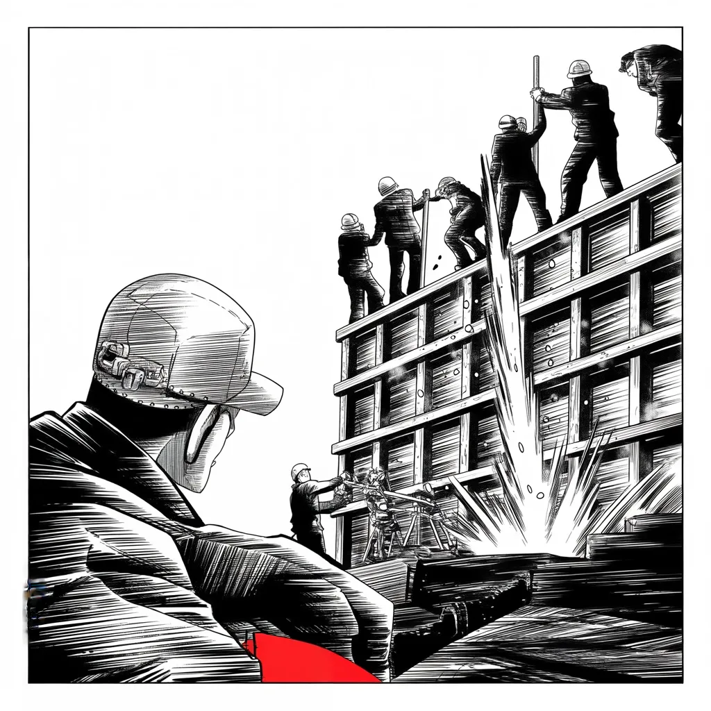 Manga panel 2 of 5, Week 192 “The Report”: He thanks his loyalists for holding the line, insisting the Wall is already being built and will stand as a great achievement.