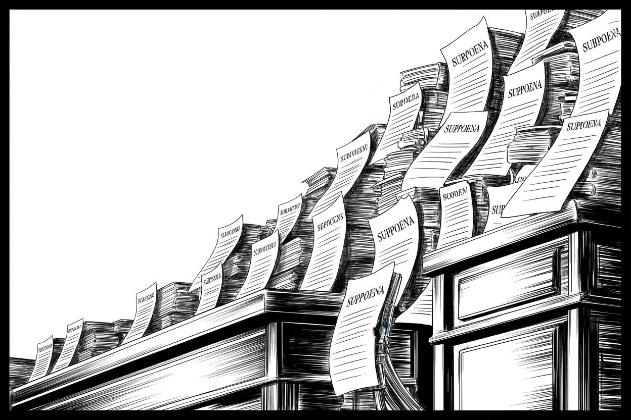 Manga panel 2 of 4, Week 199 “The Report”: He rages that nothing will ever satisfy the enemy — the highest presidential harassment, he says, in the nation's history.