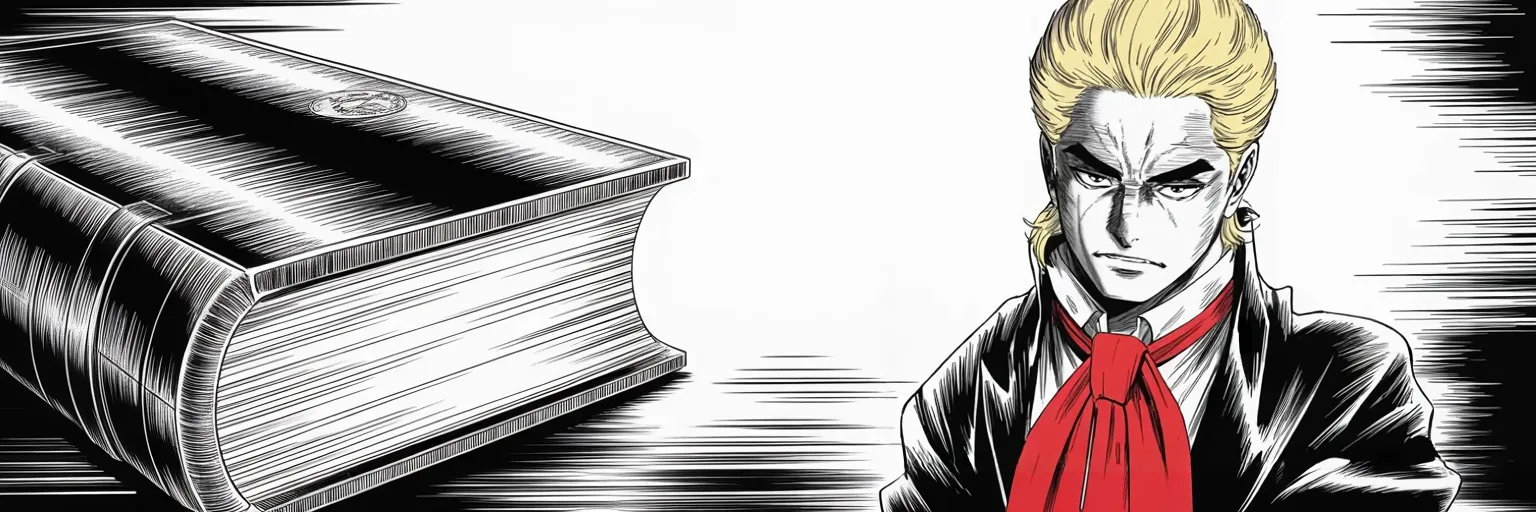 Manga panel 4 of 4, Week 199 “The Report”: He steels himself for the release, warning that no matter how many pages they get, the enemy will never be satisfied — it will never end.