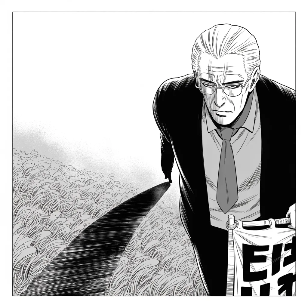 Manga panel 2 of 5, Week 202 “The Campaign”: A familiar old rival steps onto the field at last, and is welcomed with a smile that carries a warning.