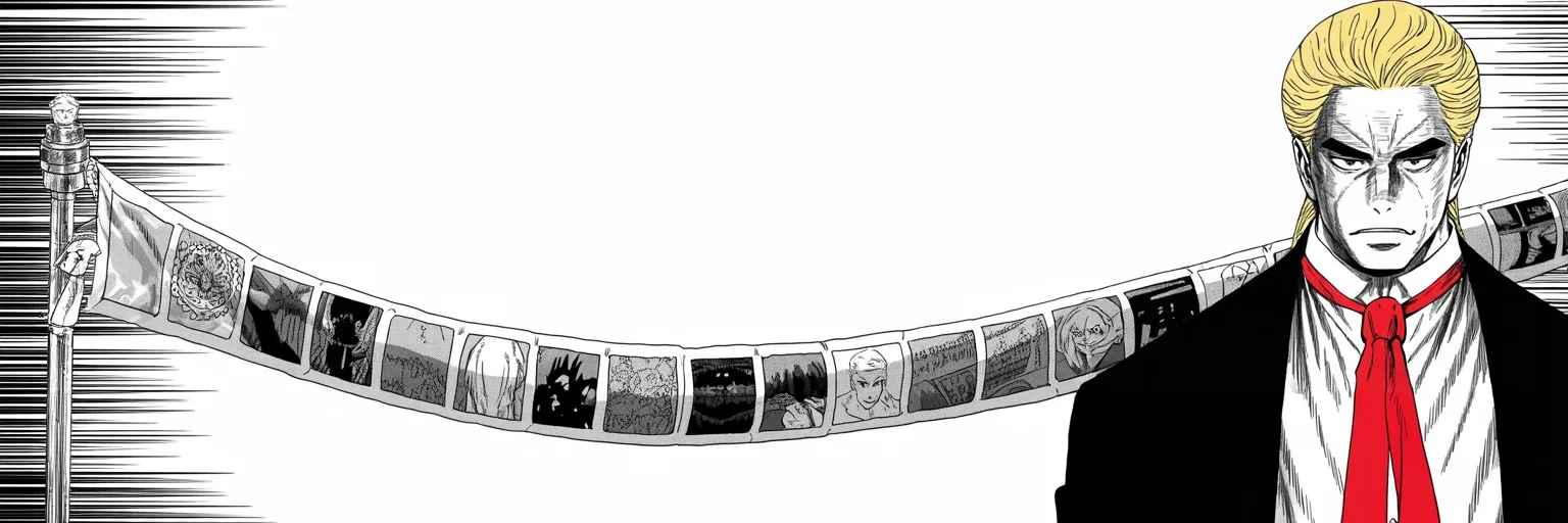 Manga panel 4 of 4, Week 220 “The Whistleblower”: And he sets the slogan for what is coming: made great, now to be kept.