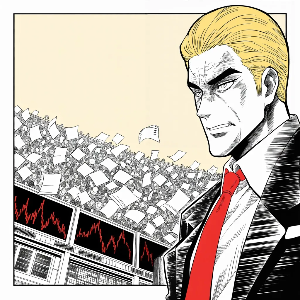 Manga panel 3 of 5, Week 228 “The Inquiry”: The great ledger crosses another line, and he tells the realm to notice.