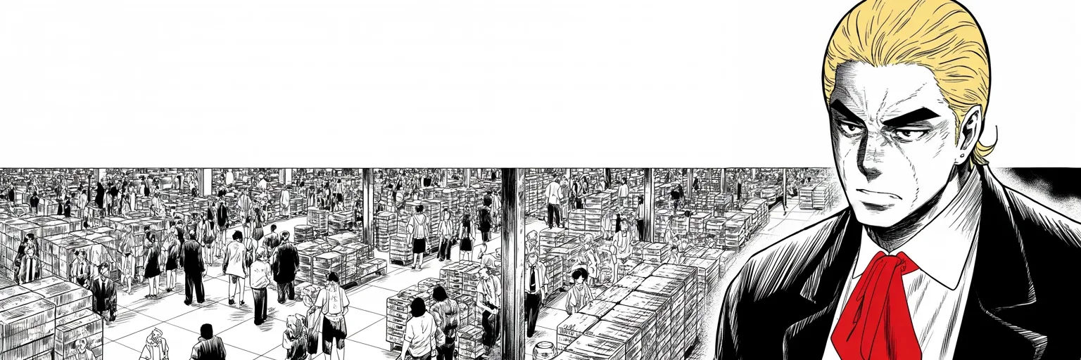 Manga panel 4 of 4, Week 237 “The Trial”: And he closes the year with a record: the biggest holiday spending in the realm's history.