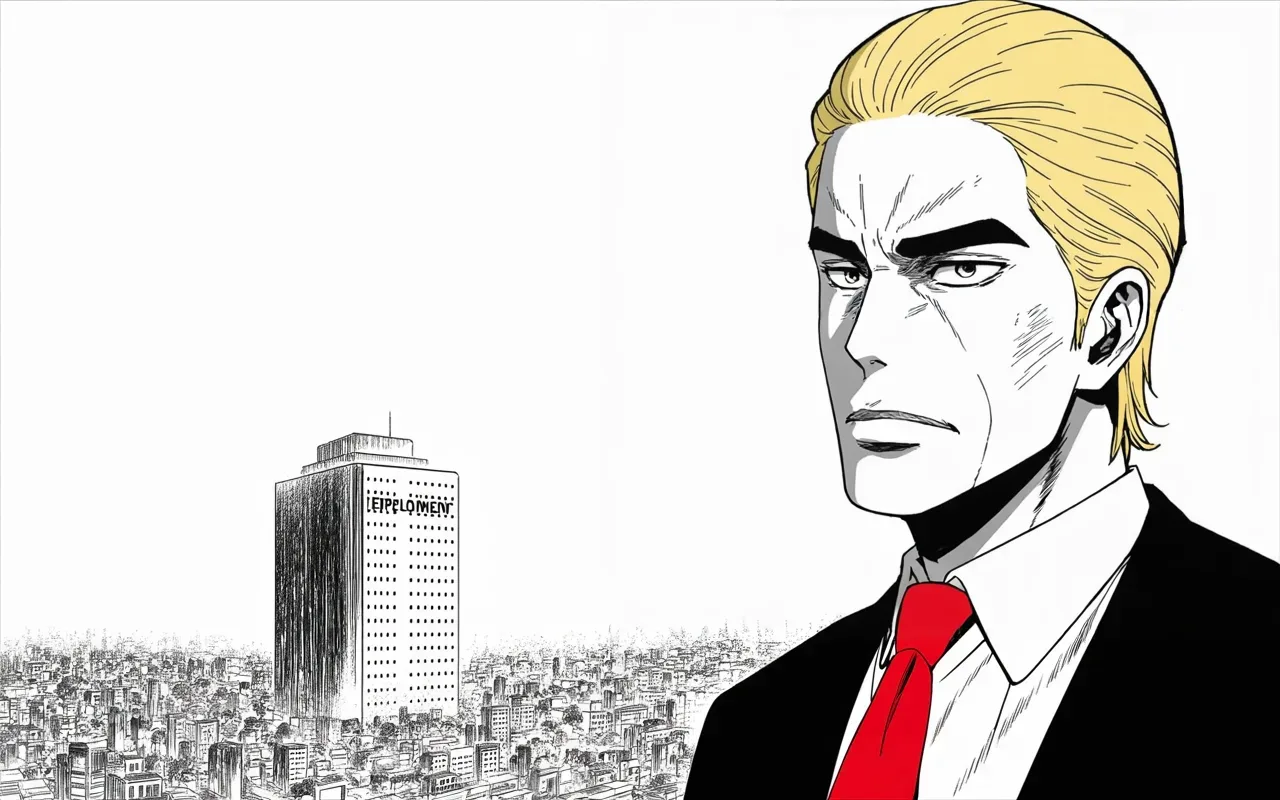Manga panel 3 of 4, Week 244 “The Trial”: The economy, he says, has never been better in the realm's history.