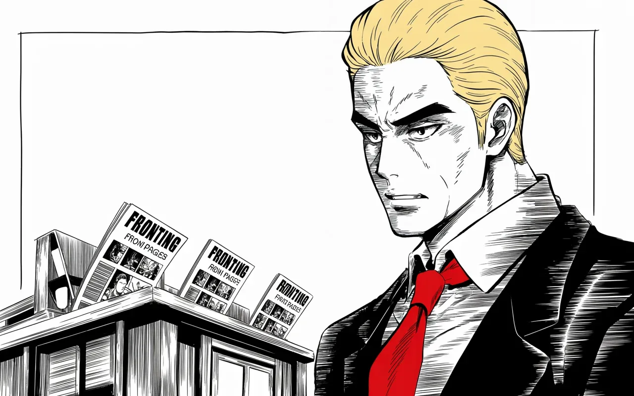 Manga panel 3 of 4, Week 247 “The Plague”: He keeps the older war going against the chroniclers.