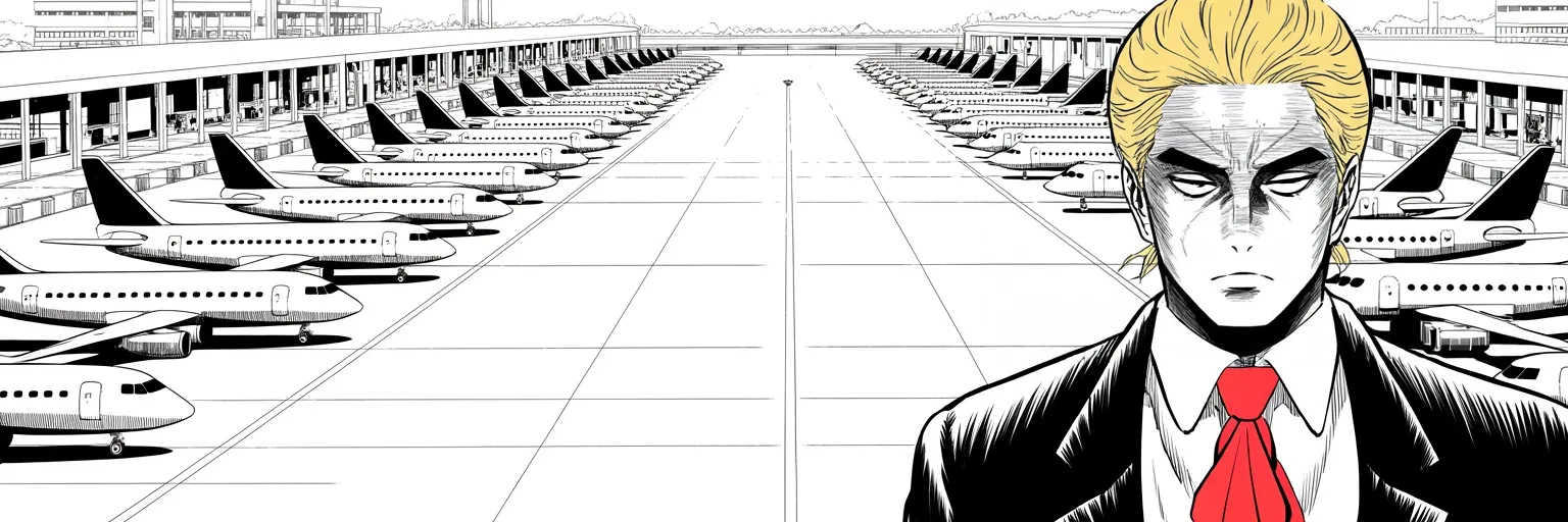 Manga panel 5 of 5, Week 248 “The Plague”: And he promises to hold up the industries that have just stopped moving.