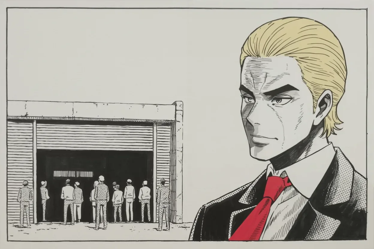 Manga panel 3 of 4, Week 249 “The Plague”: Fifteen days in, he starts saying the closing itself may be the greater danger.