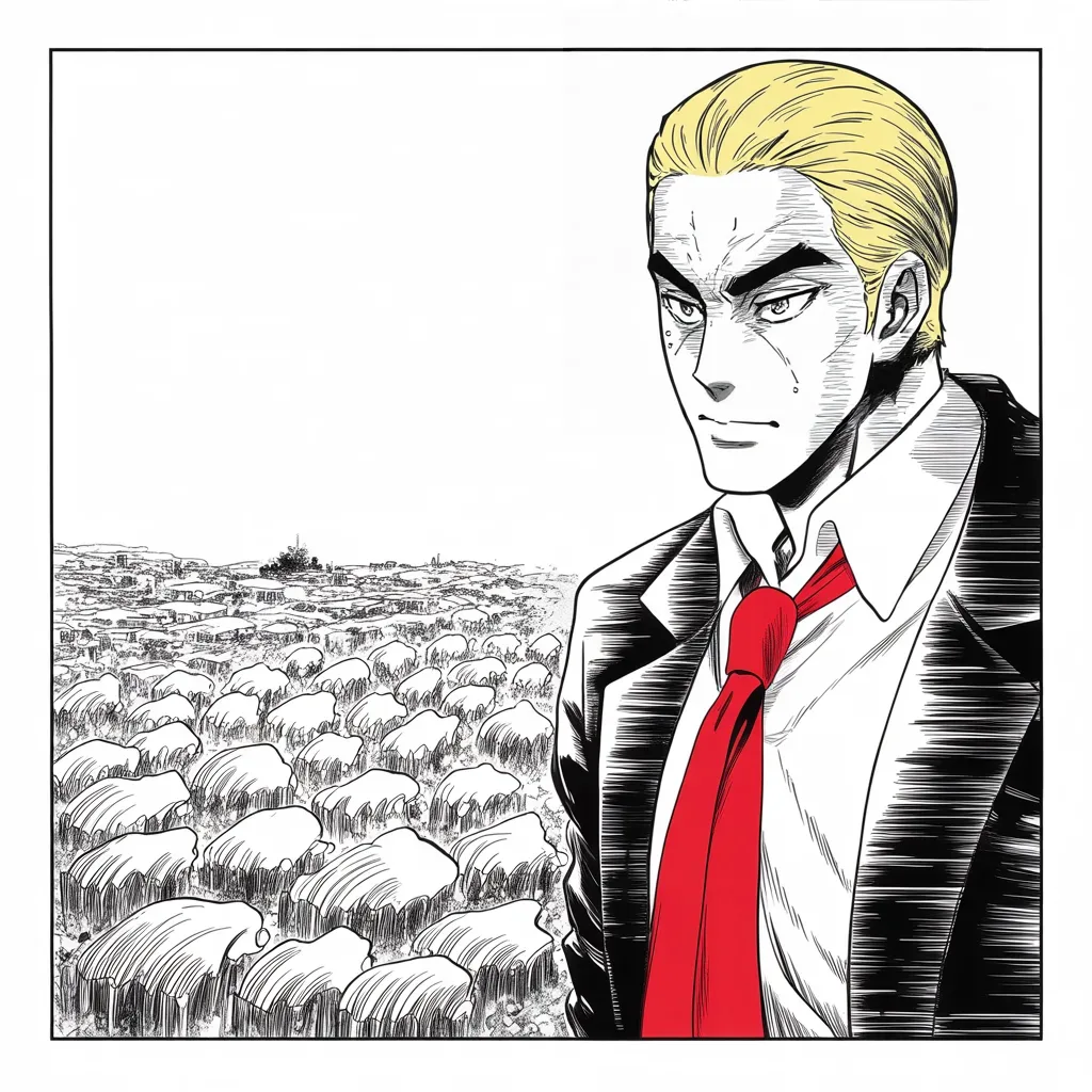 Manga panel 4 of 5, Week 252 “The Plague”: He promises the hidden enemy is about to break and run.