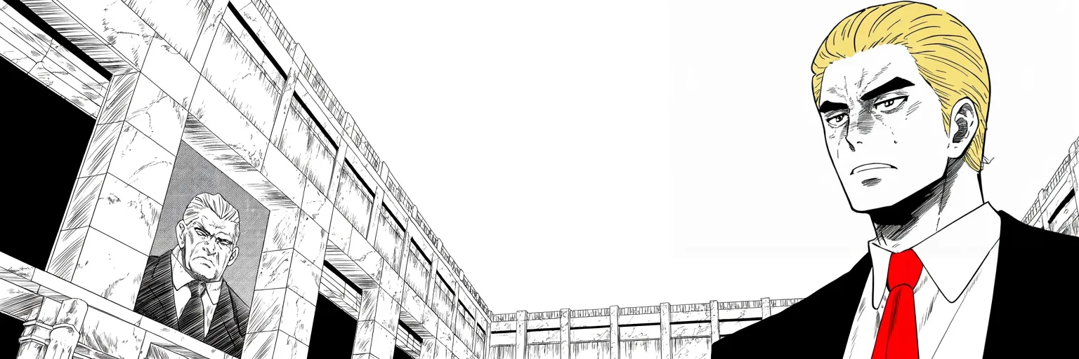 Manga panel 4 of 4, Week 255 “The Plague”: And the old enemy is back in the frame, in capitals.