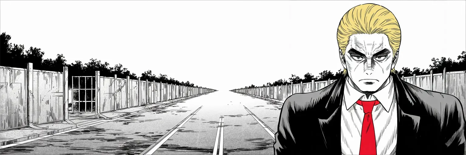 Manga panel 4 of 4, Week 256 “The Plague”: And he names what comes next: not recovery — greatness.