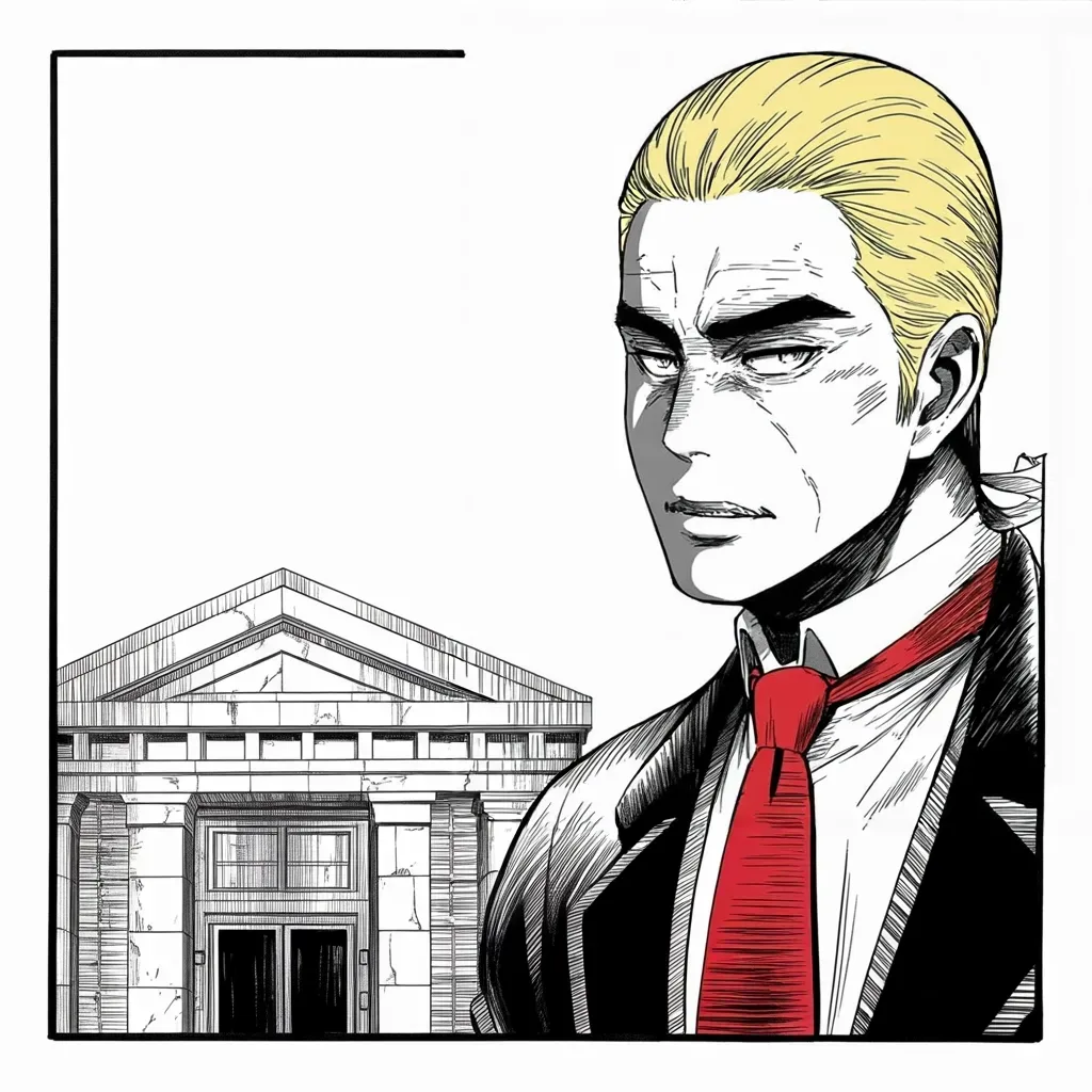 Manga panel 4 of 5, Week 262 “The Streets”: The high court rules against him twice in a week, and he asks the obvious question.