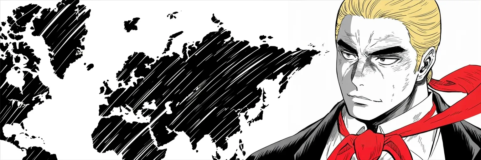 Manga panel 4 of 4, Week 264 “The Streets”: The blame goes east again, for the whole of it.