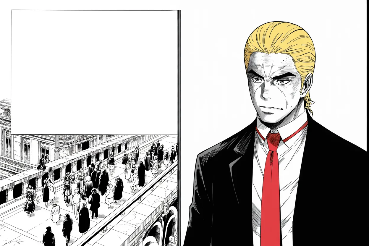 Manga panel 3 of 4, Week 266 “The Streets”: A civil rights hero dies, and he sends prayers to the family.