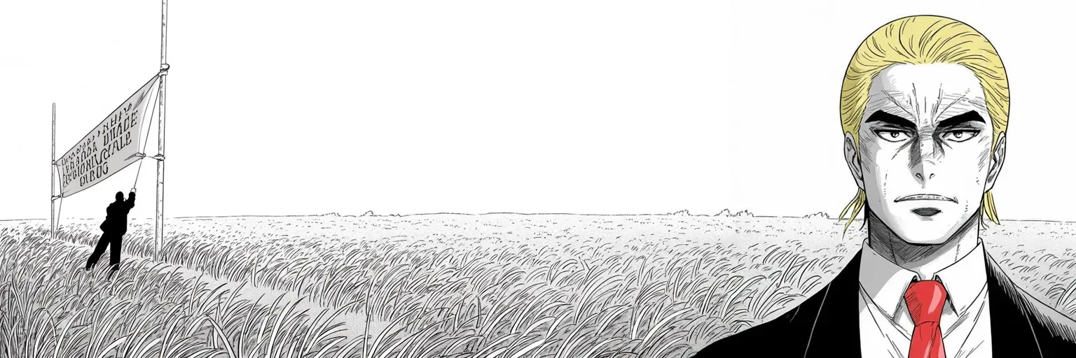Manga panel 5 of 5, Week 268 “The Streets”: And he tells the realm, in capitals, that the election he just questioned will be won big.