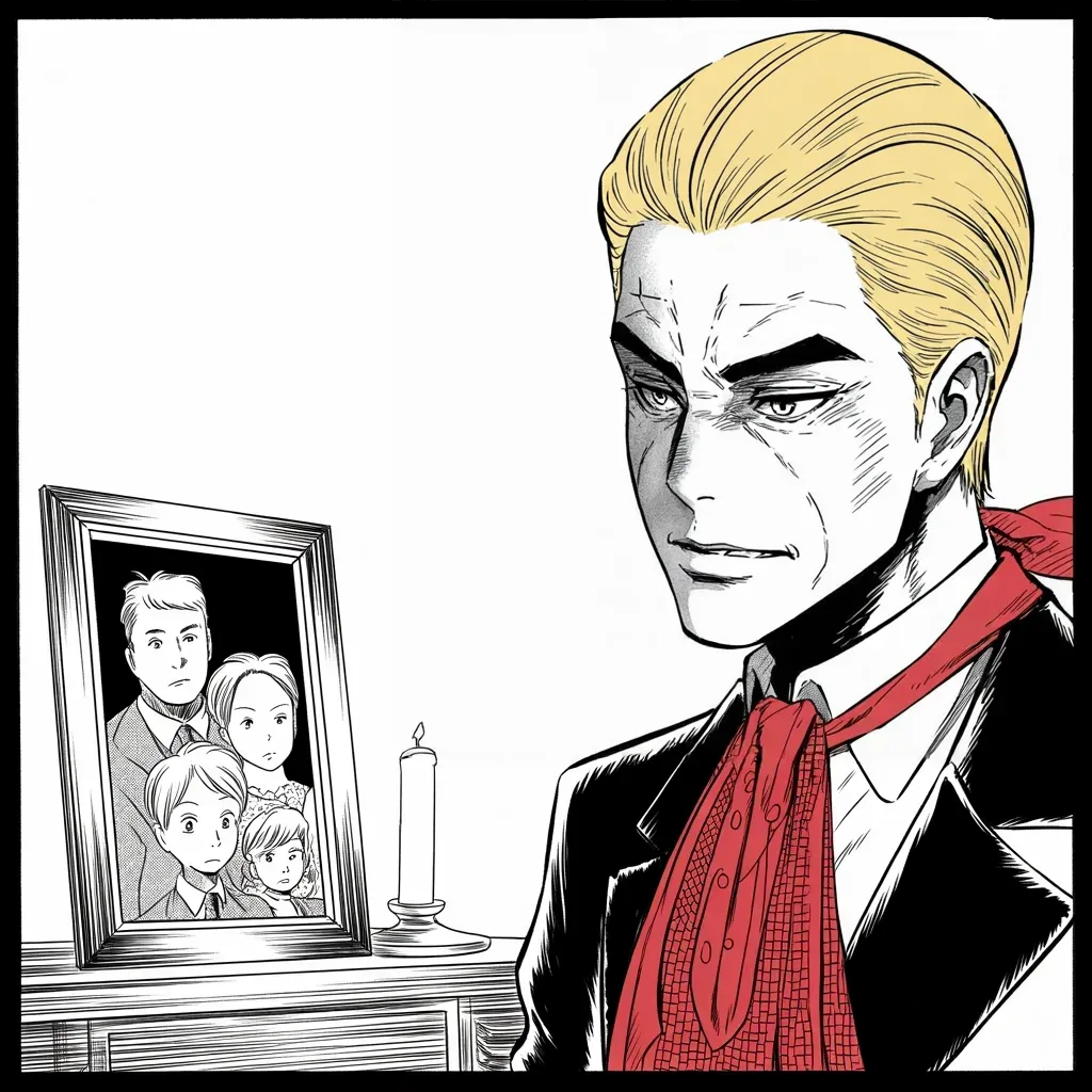 Manga panel 4 of 5, Week 271 “The Fever”: His brother dies, and for one line the chronicle stops.