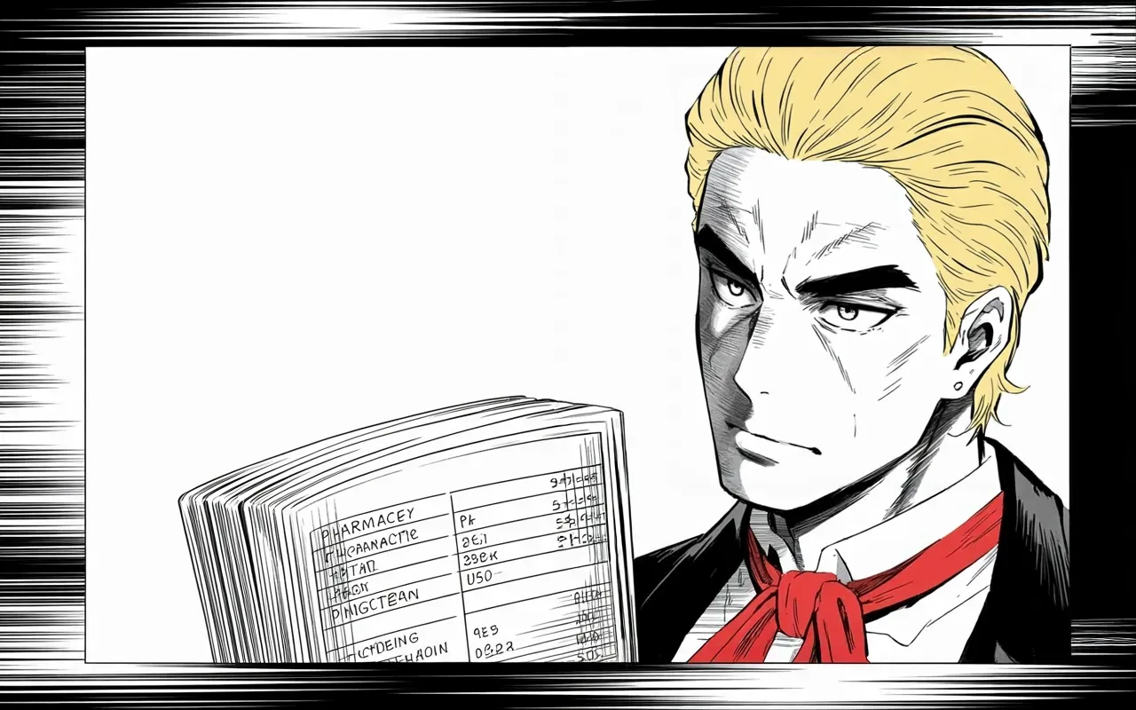 Manga panel 3 of 4, Week 274 “The Fever”: He promises lower prices for the old, substantially, before the vote.