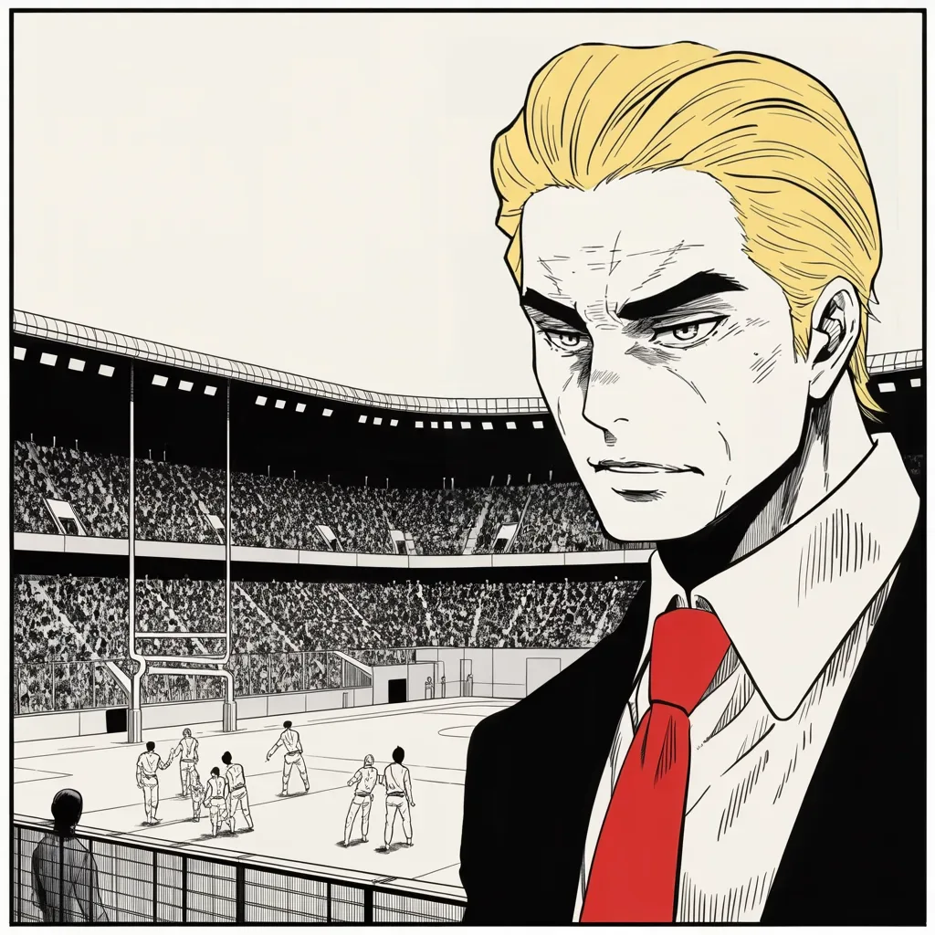 Manga panel 2 of 5, Week 275 “The Fever”: The game comes back after all, and he takes the credit for it.