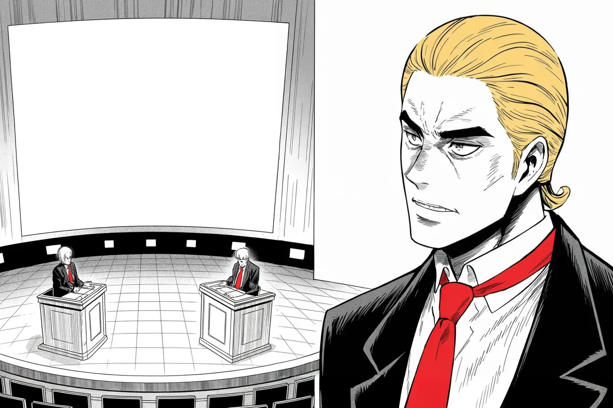 Manga panel 2 of 4, Week 276 “The Fever”: He demands his rival be tested for drugs before they meet.