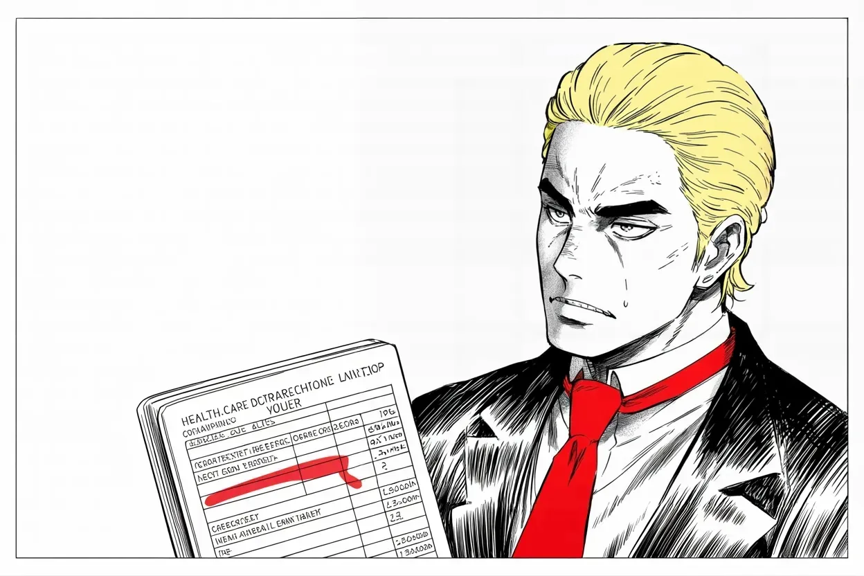 Manga panel 3 of 4, Week 276 “The Fever”: He promises something better and cheaper if the old law falls in court.