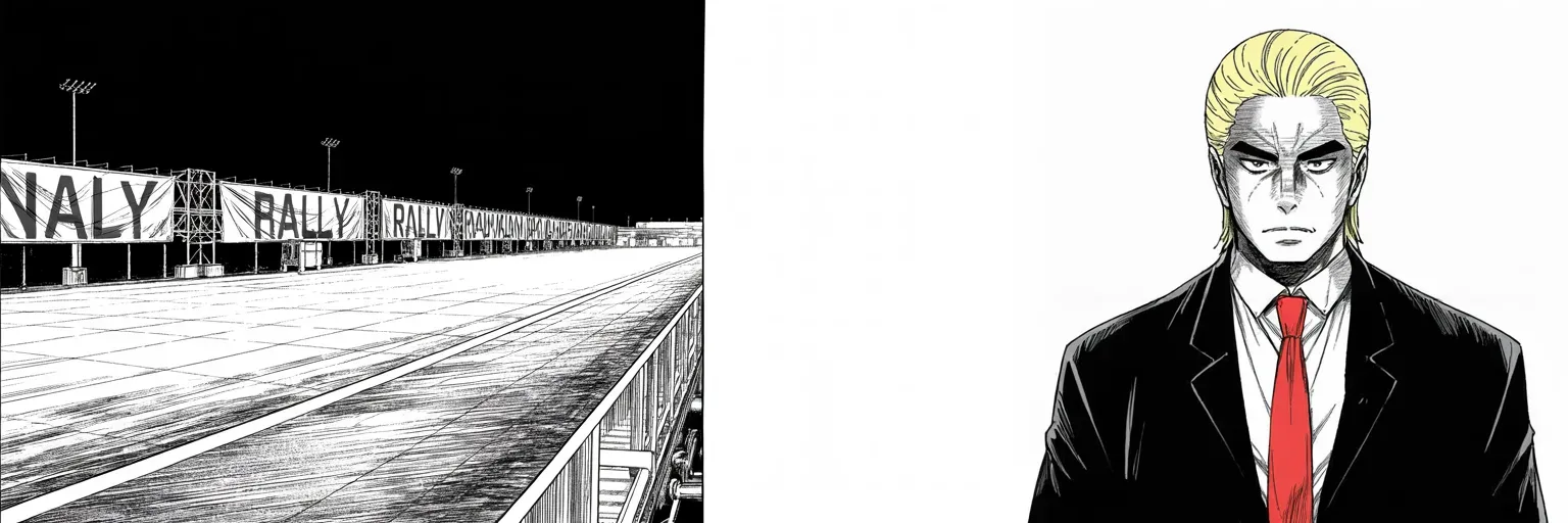 Manga panel 4 of 4, Week 281 “The Count”: And the old war-cry carries him into the last day.
