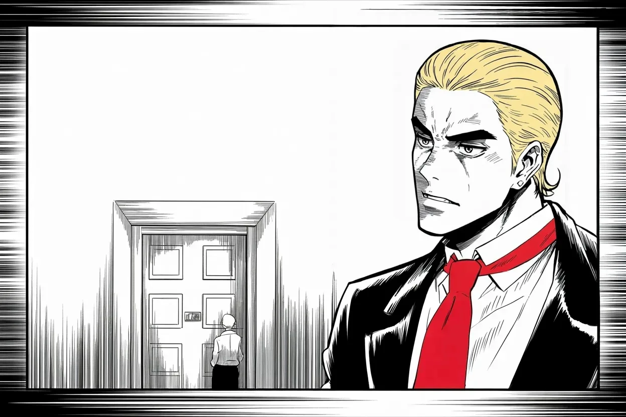 Manga panel 2 of 4, Week 284 “The Count”: The poll watchers, he says in capitals, were kept out.