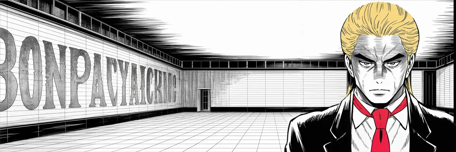Manga panel 4 of 4, Week 288 “The Last Tweet”: And the charge becomes the largest superlative he has: the greatest fraud in the realm's history.