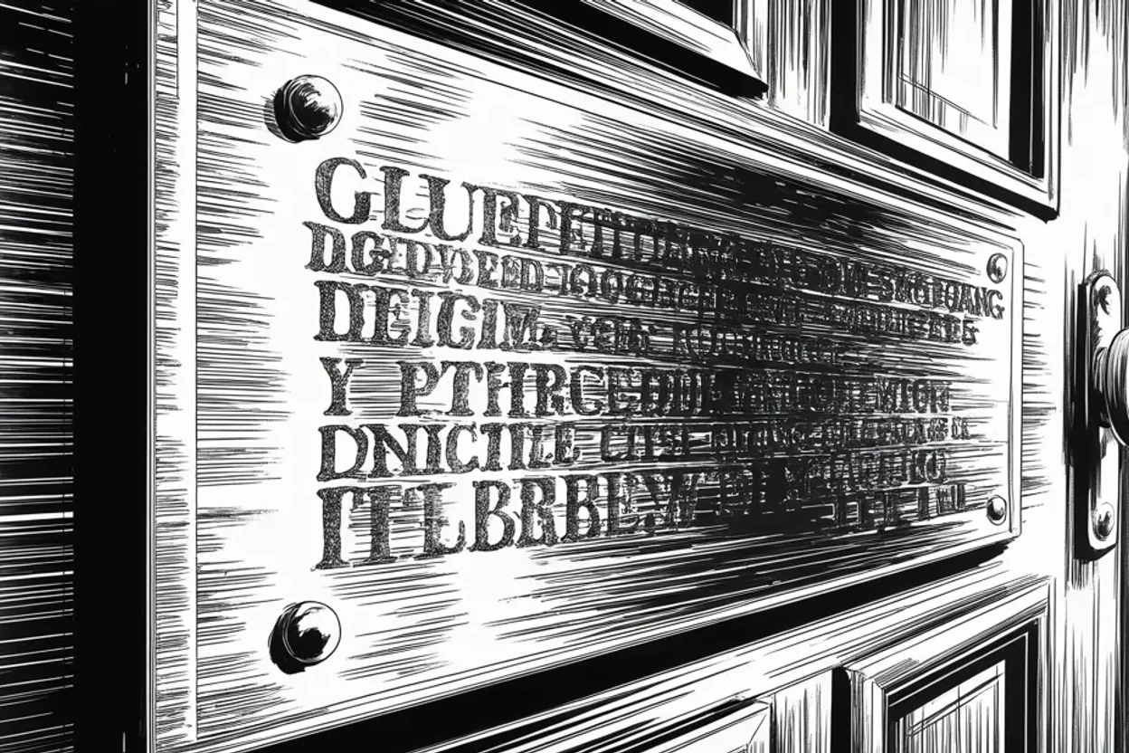 Manga panel 3 of 4, Week 293 “The Office of the Former President”: Five days later a door in Florida gets a brass plaque, and the exile has an institution again.