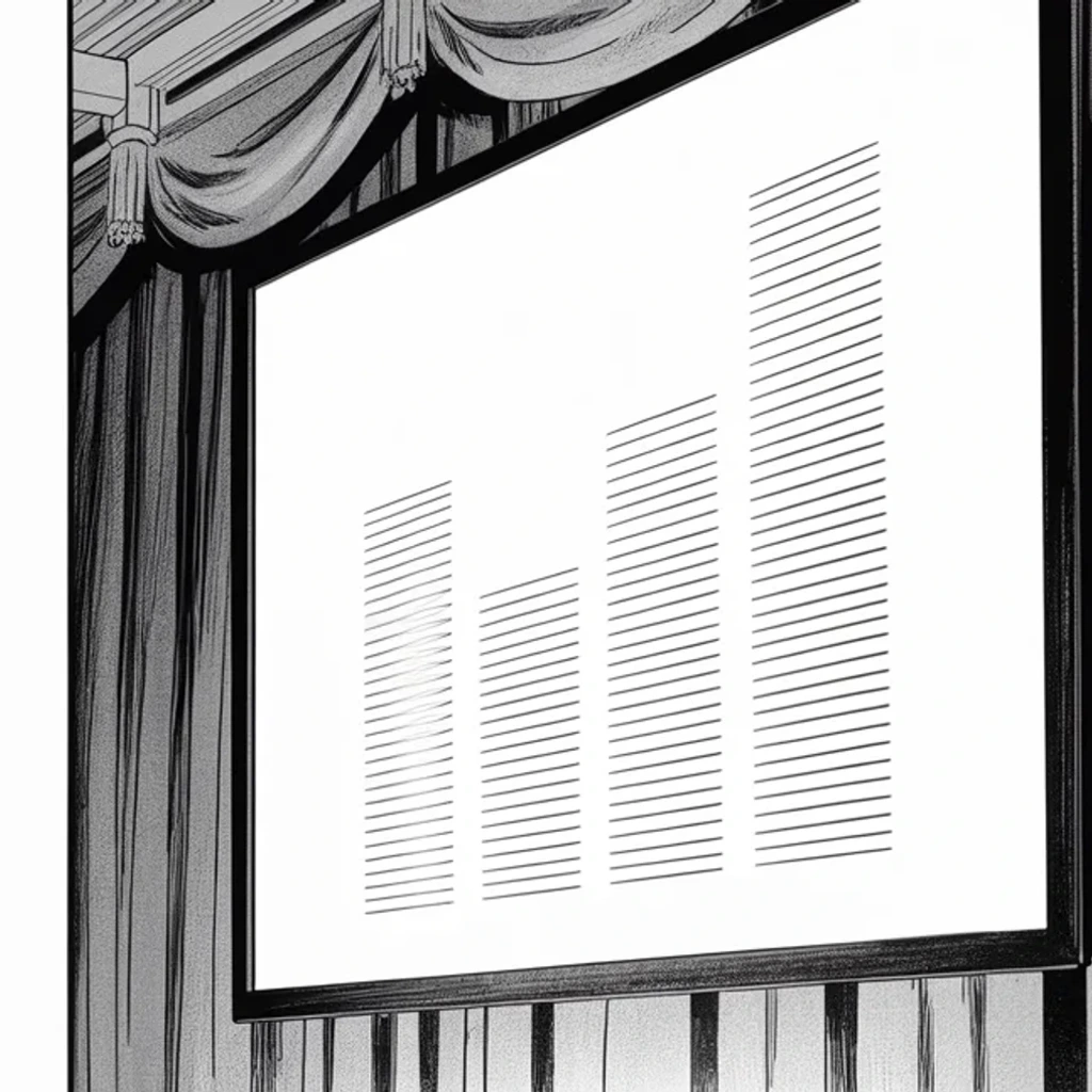 Manga panel 3 of 5, Week 298 “The Idol”: The hall votes on who should lead it in three years' time, and the top bar runs off the end of the chart.