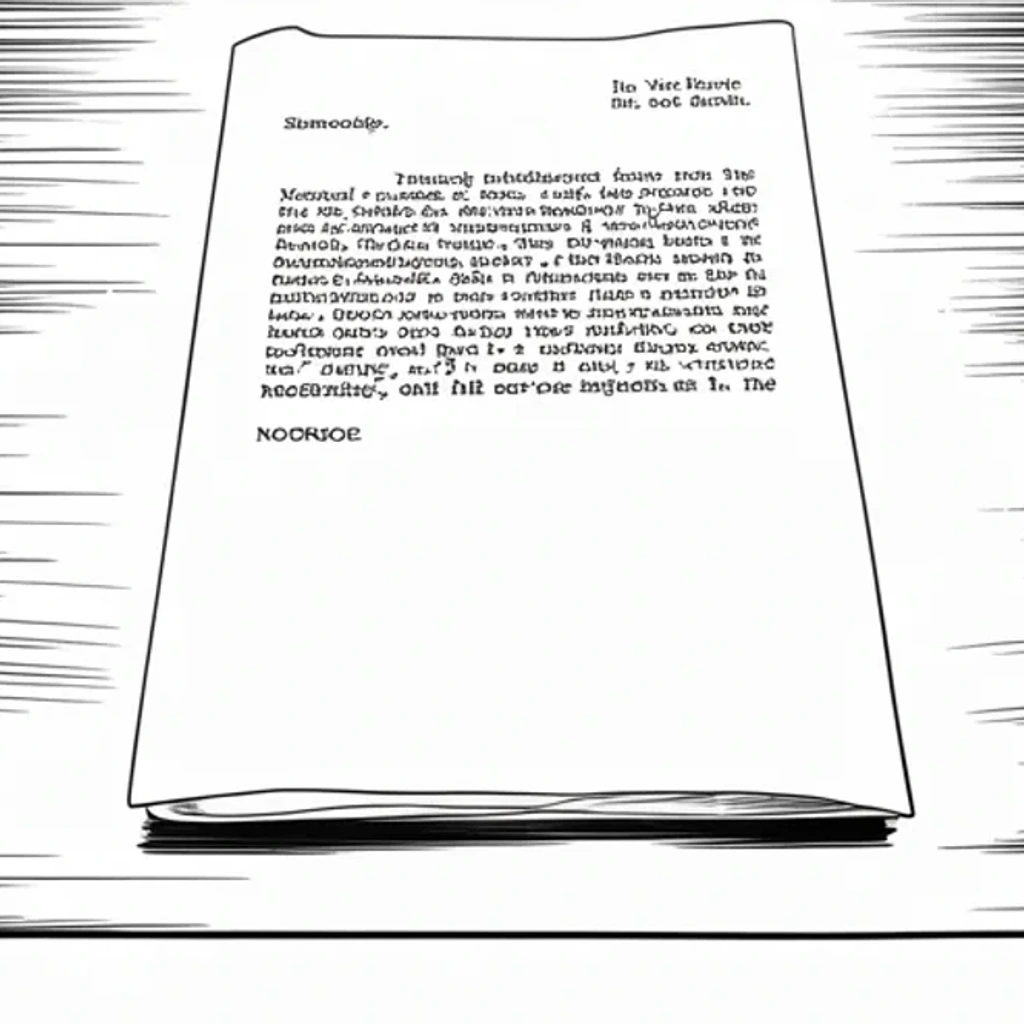 Manga panel 2 of 5, Week 304 “The Crowning of Maruko”: The seventh. A congressman is under investigation, and the office issues one sentence on an otherwise empty page.