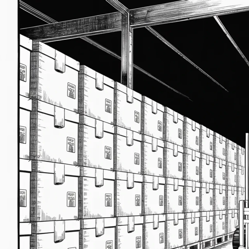 Manga panel 4 of 5, Week 314 “Reaching Millions”: The same day, two notes from Georgia about a county's paperwork. The counting is eight months finished and the boxes are still stacked.