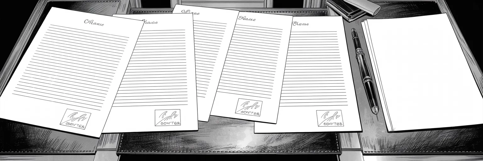Manga panel 4 of 4, Week 315 “The Field in Ohio”: Four papers left the office that week — a purge of voter rolls, a rally in Florida, a lifetime achievement award, a ratings note. None of them mentions Ohio.